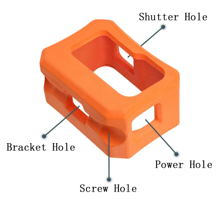 Husa Plutitor de Protectie pt Gopro Hero 9 , 10 , 11 , 12 si Hero 8 din Spuma eva , Portocaliu