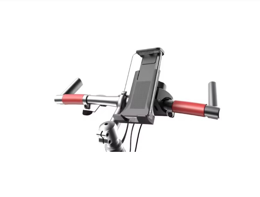Suport/Prindere de Telefon Tableta, pentru Ghidon Bicicleta, Fitnes, Prindere tip Menghina, Negru