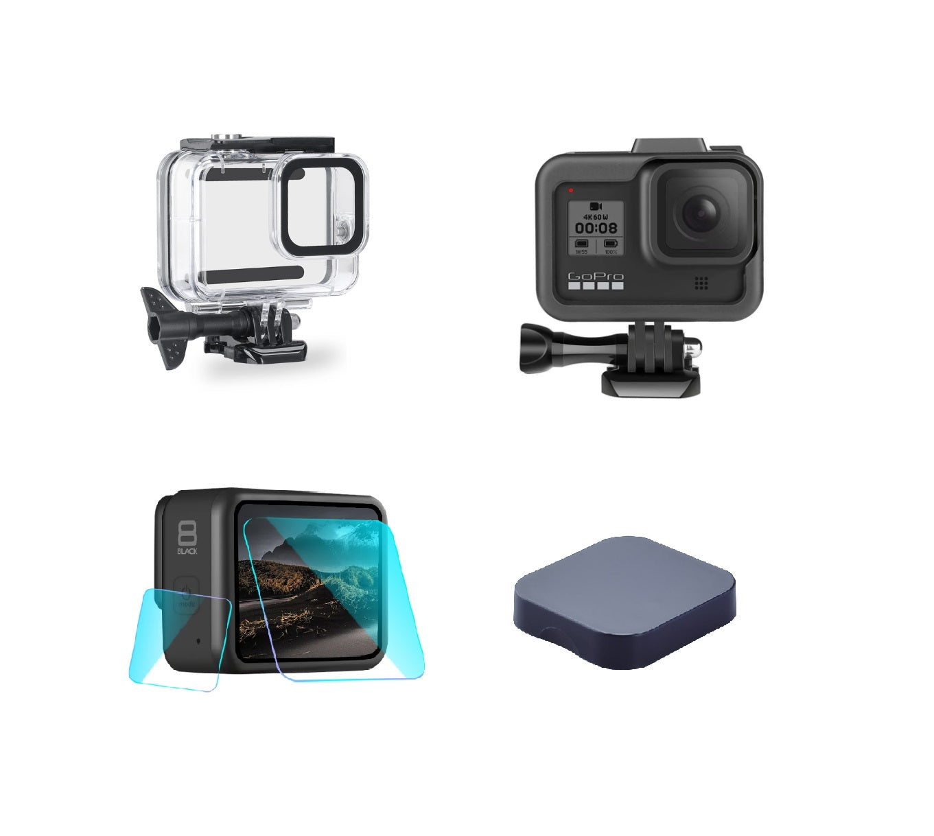 Set 4 accesorii pentru Gopro Hero 8 Hero 8 Black