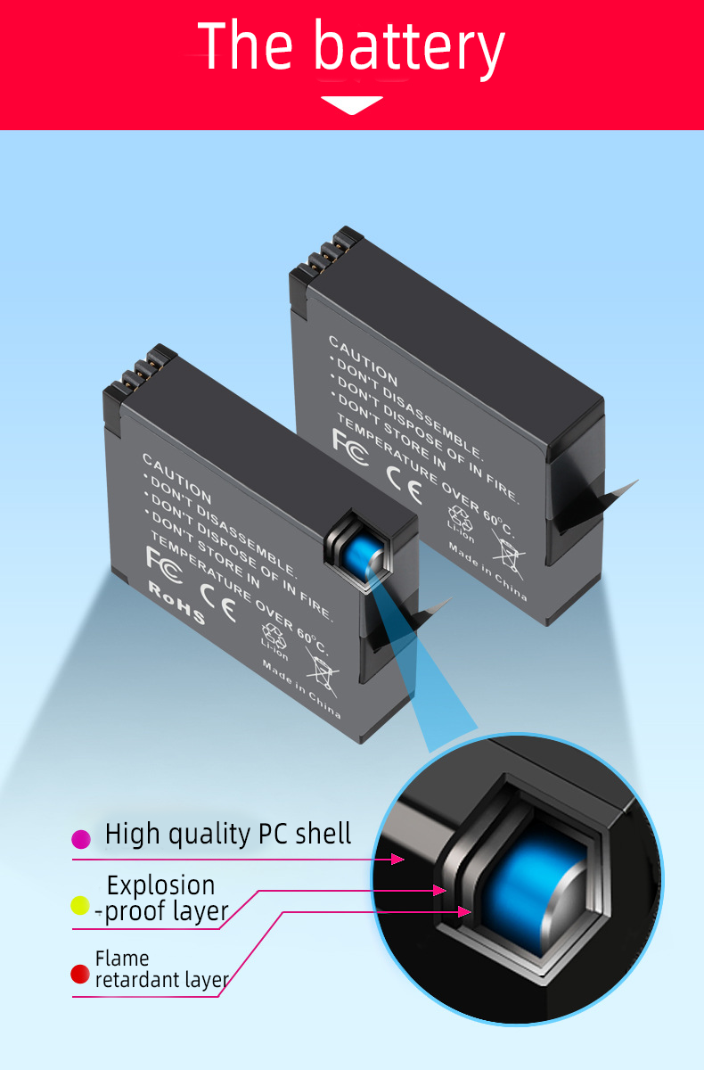 Baterie reincarcabila pt insta360 One X , 1200 mAh , 3.8 V , 4.56 Wh