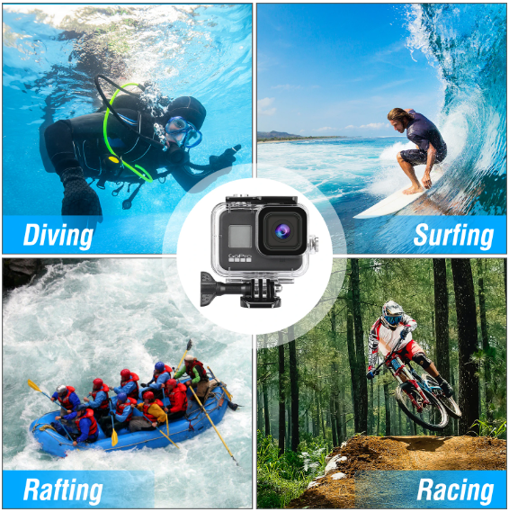 Set 4 accesorii pentru Gopro Hero 8 Hero 8 Black