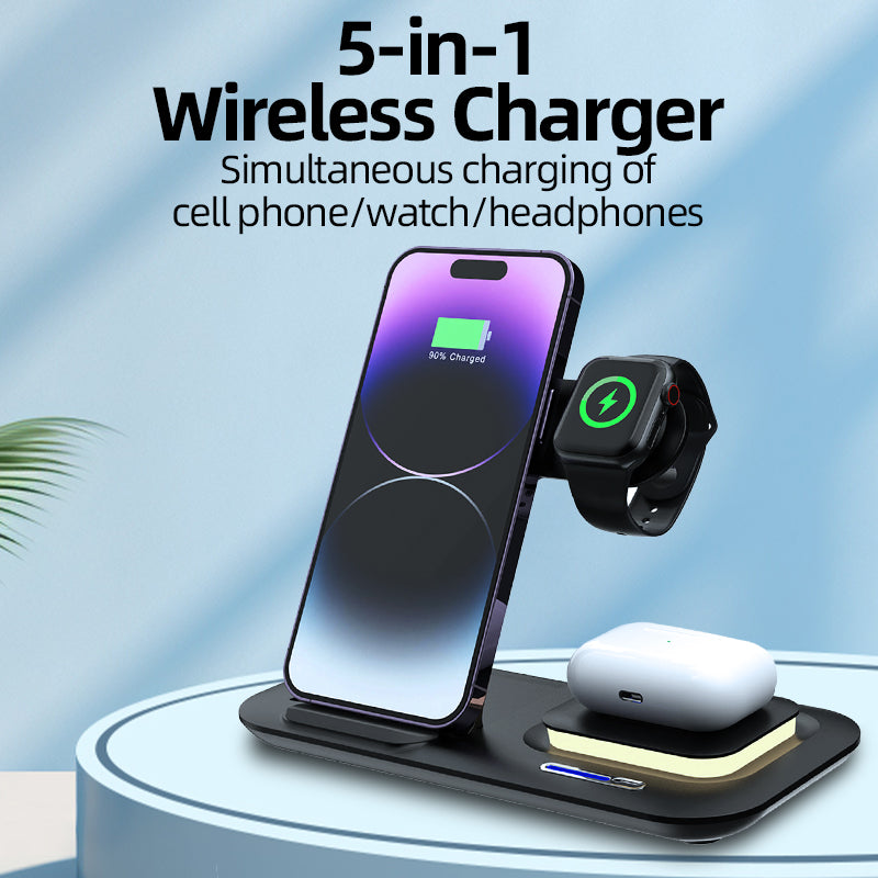 Încărcător wireless portabil 3 în 1, 15W