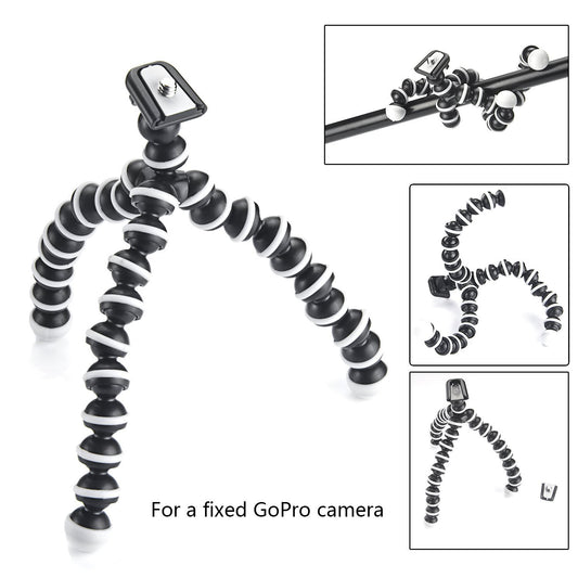 Trepied flexibil Marimea S-M-L 16-24 cm cu filet 1/4 pt camere Gopro , DJI , insta360 etc