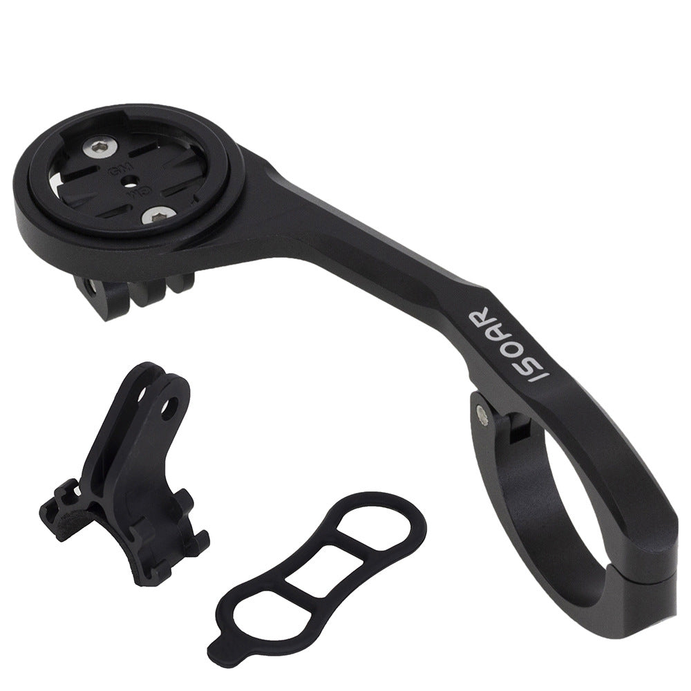 Suport din Aluminiu, Prindere Ciclocomputer pentru Ghidon Bicicleta Compatibil cu Garmin, Cateye, Bryton, Xoss, Magene, Universal, impreuna cu prindere pt Camere Video Sport Gopro, insta360, DJI Action sau Lanterna, Negru