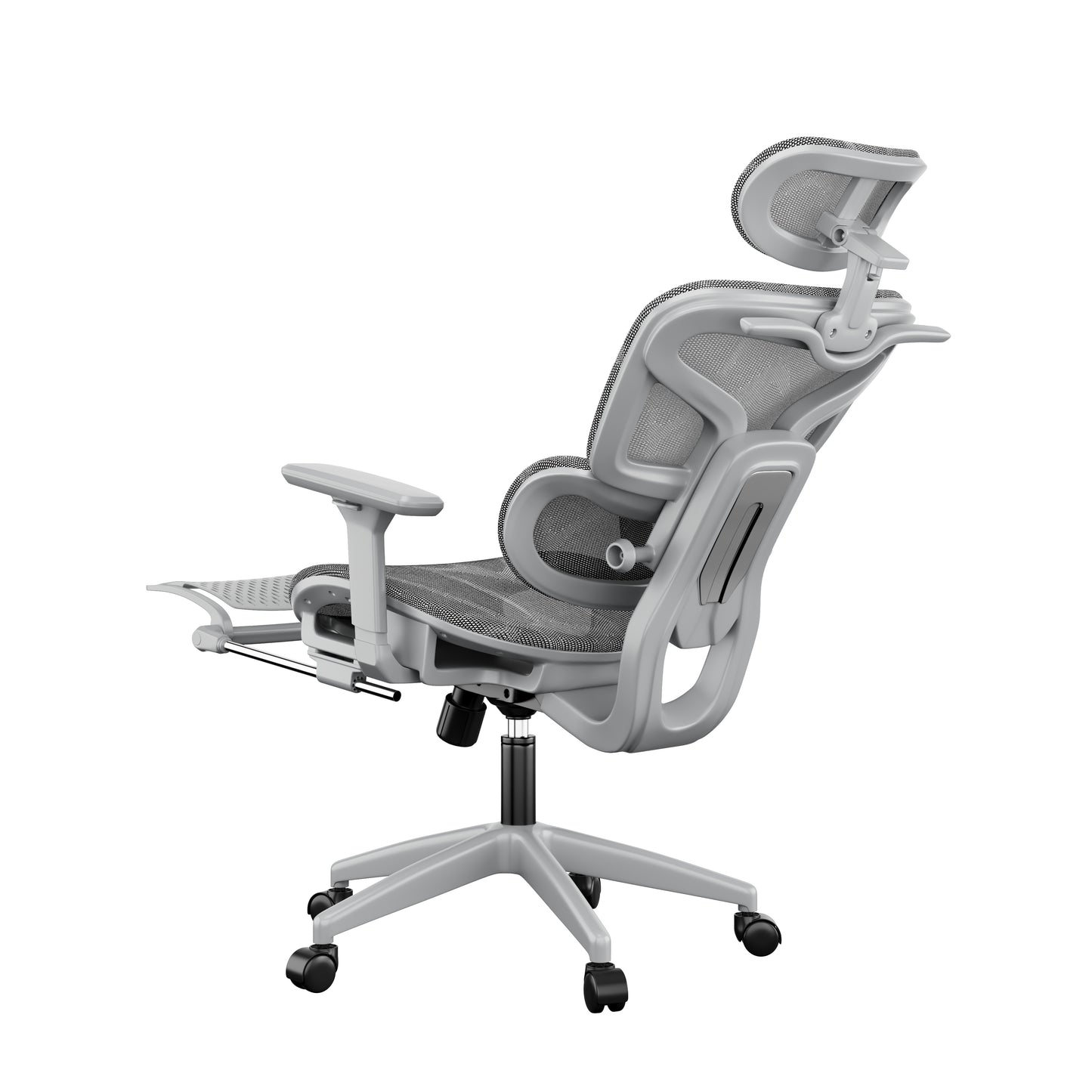 Scaun de Birou Ergonomic, inaltime spatar tetiera manere reglabile, Suport pentru picioare/Geaca Negru
