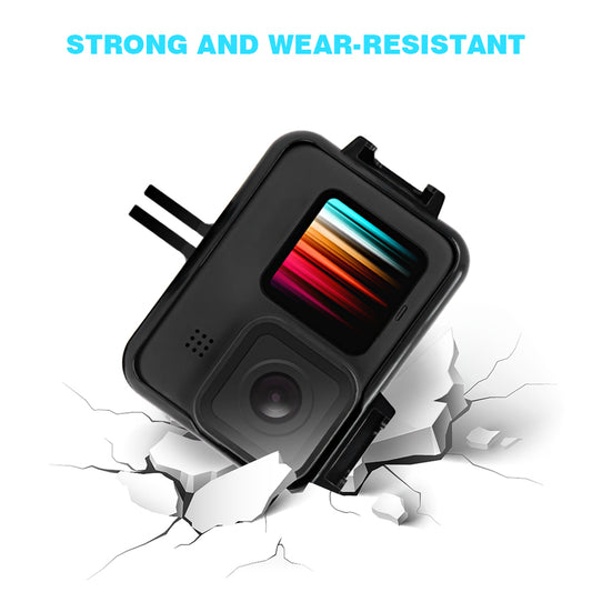 Carcasa Protectie/Prindere pt GoPro Hero 9 , 10 , 11 , 12 Rama/Frame cu 2 locuri pentru blit sau microfon