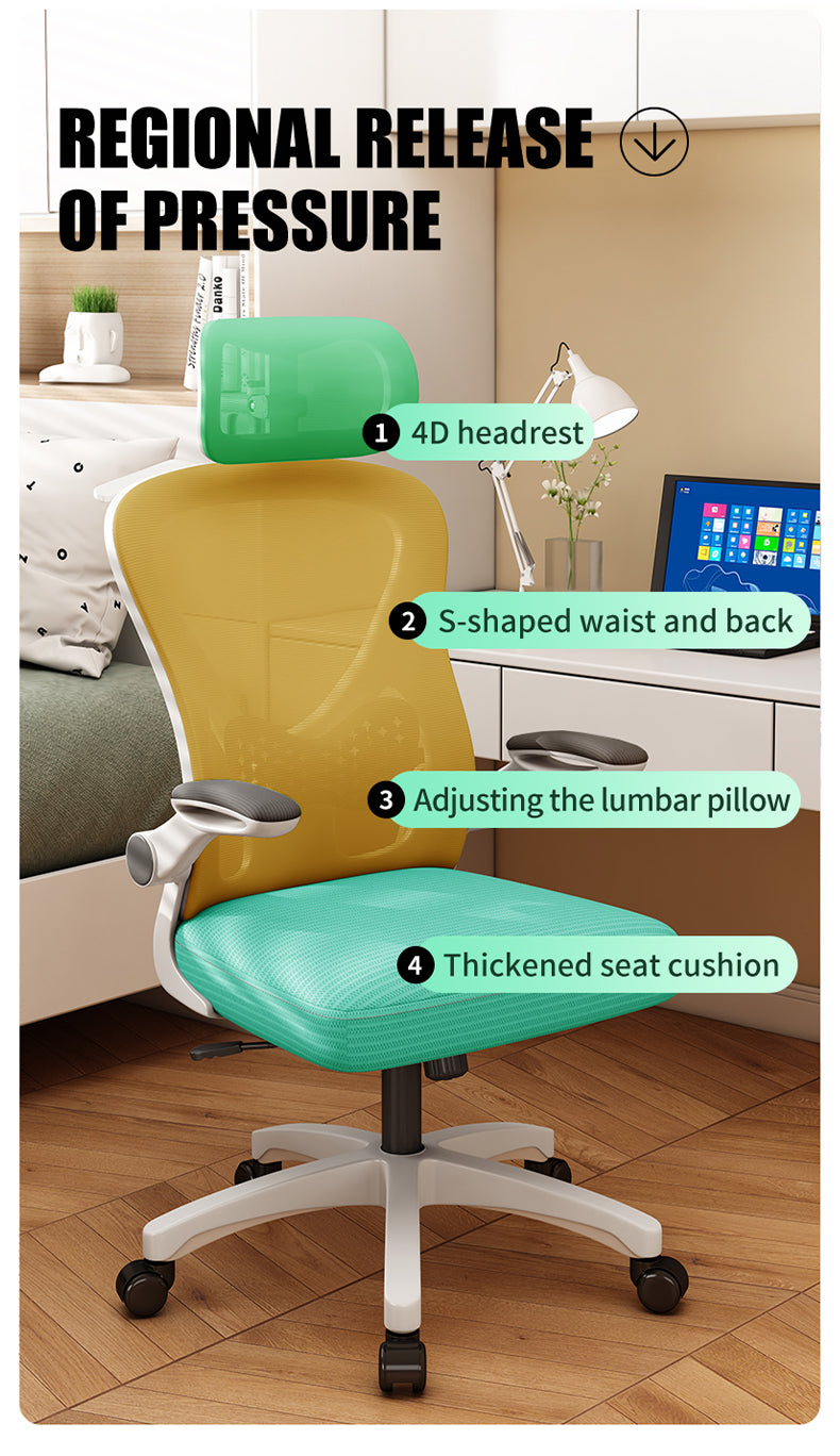 Scaun de Birou Ergonomic, inaltime tetiera reglabile , Suport pt Geaca , Negru
