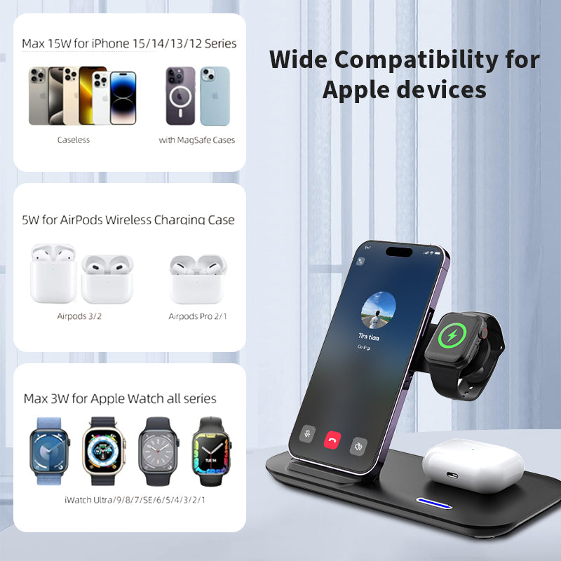 Incarcator Wireless Portabil 3 In 1