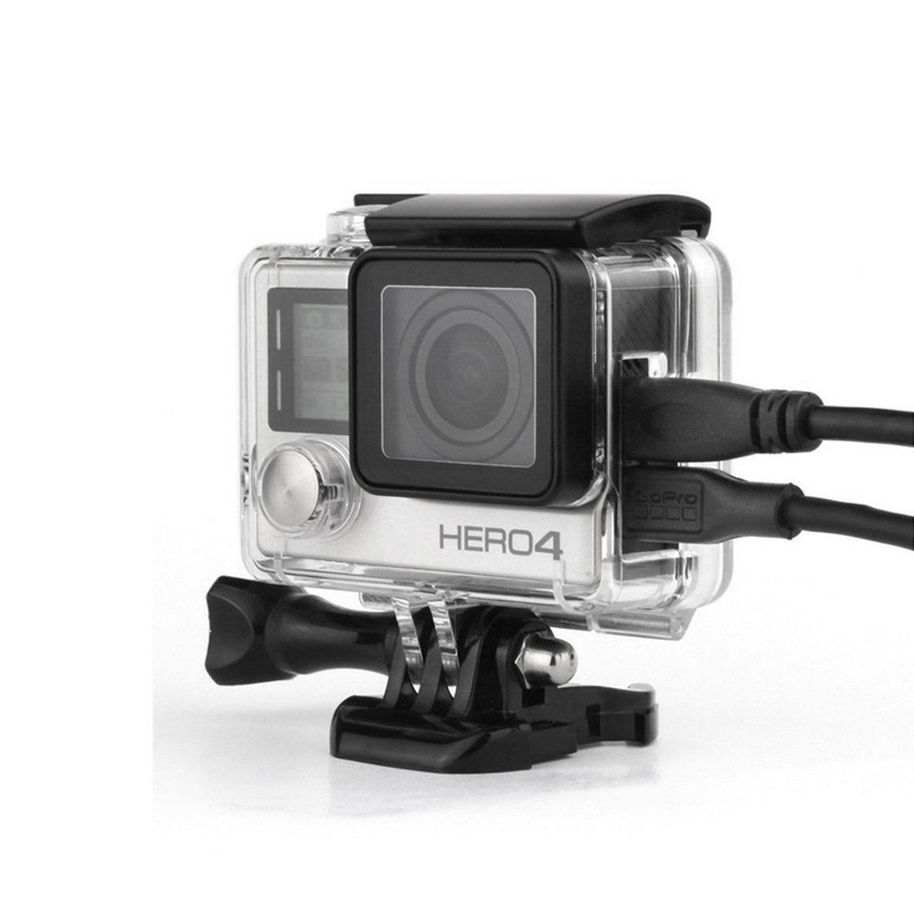 Carcasa de protectie pt Gopro Hero 3 3+ 4 Cu lucas special pt cablu USB