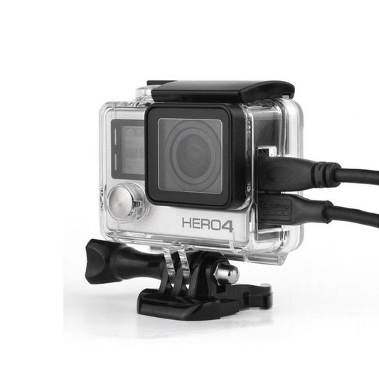 Carcasa de protectie pt Gopro Hero 3 3+ 4 Cu lucas special pt cablu USB