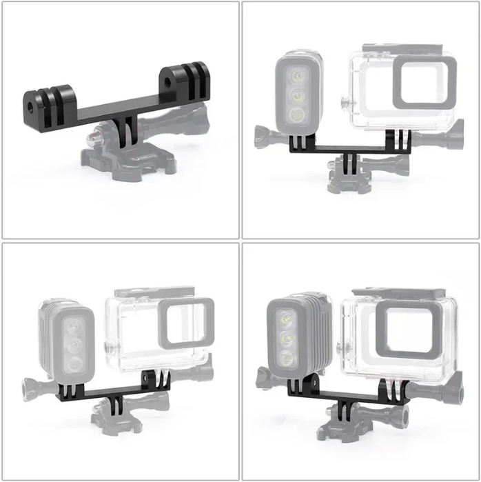 Suport/Adaptor Pentru Montare 2 Camere / Blitz/ microfon in aceeasi directie