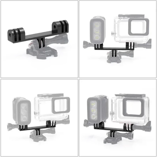 Suport/Adaptor Pentru Montare 2 Camere / Blitz/ microfon in aceeasi directie