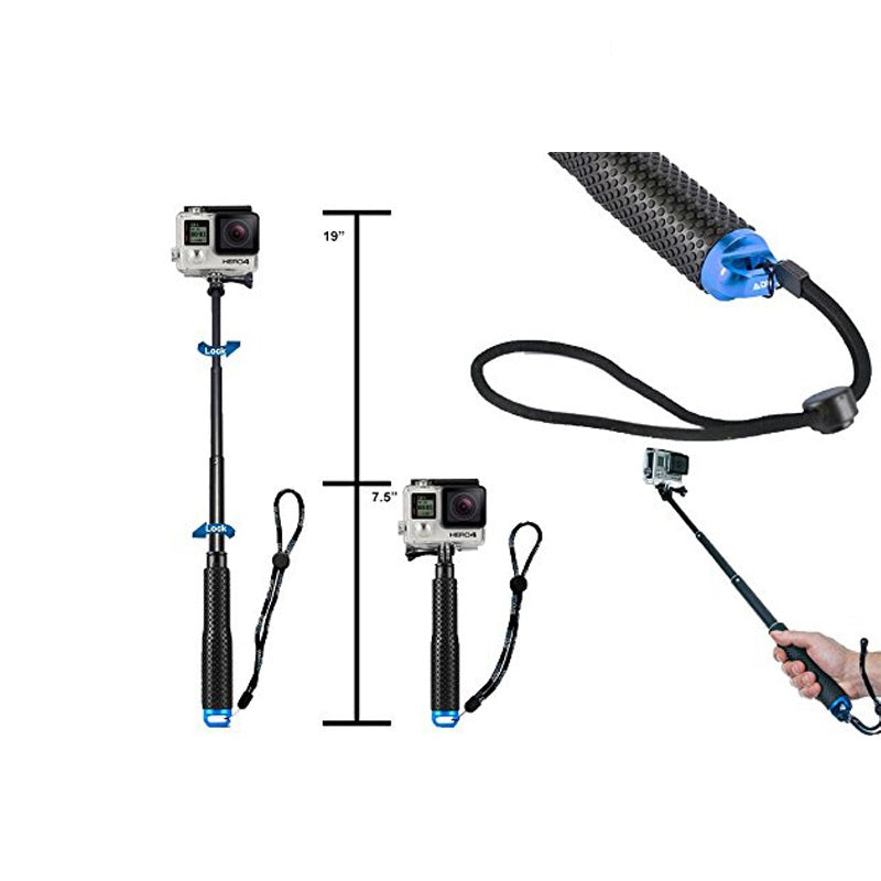 Selfie Stick 18-49 cm Negru cu diverse culori