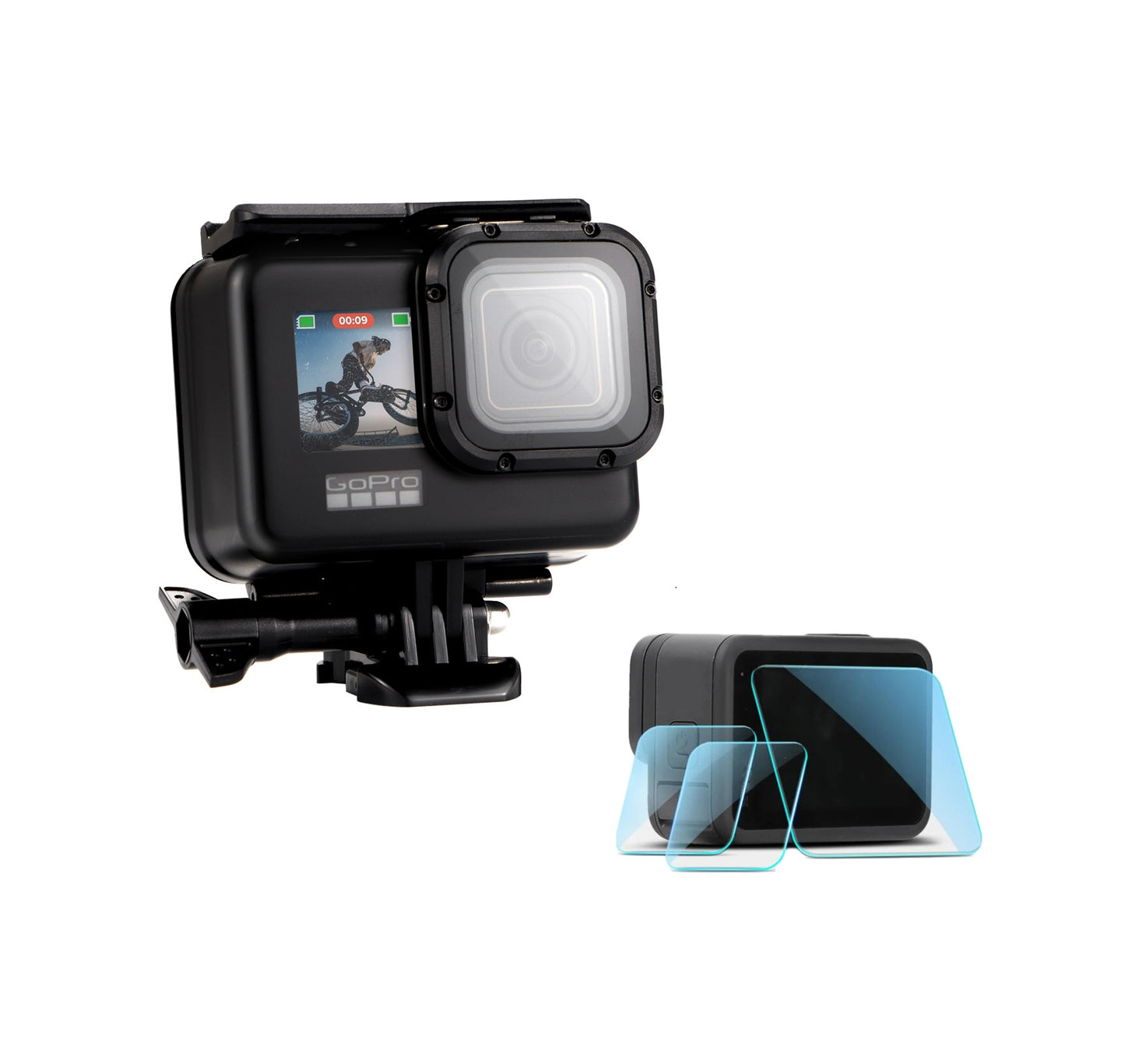 Carcasa de Protectie Subacvatica pt GoPro Hero 9 , 10 , 11 , 12 , 13 Negru WaterProof Case
