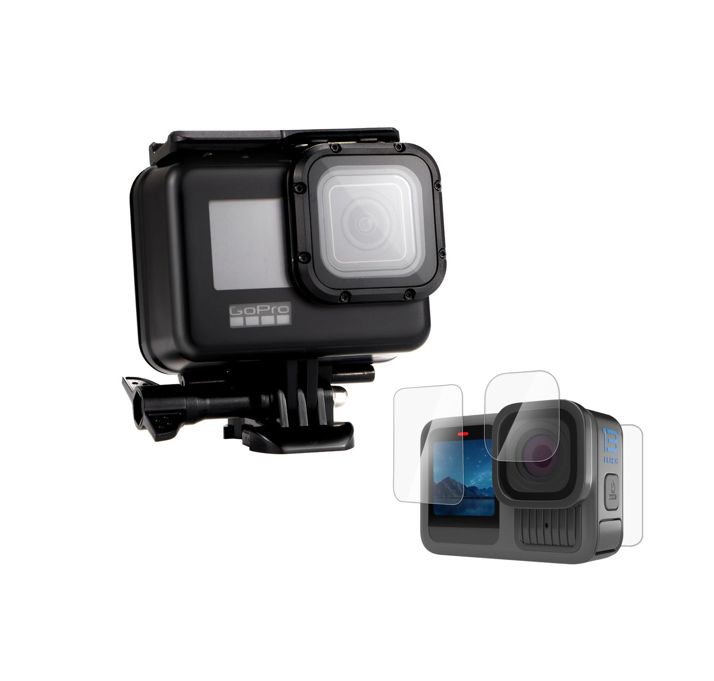 Carcasa de Protectie Subacvatica pt GoPro Hero 9 , 10 , 11 , 12 , 13 Negru WaterProof Case