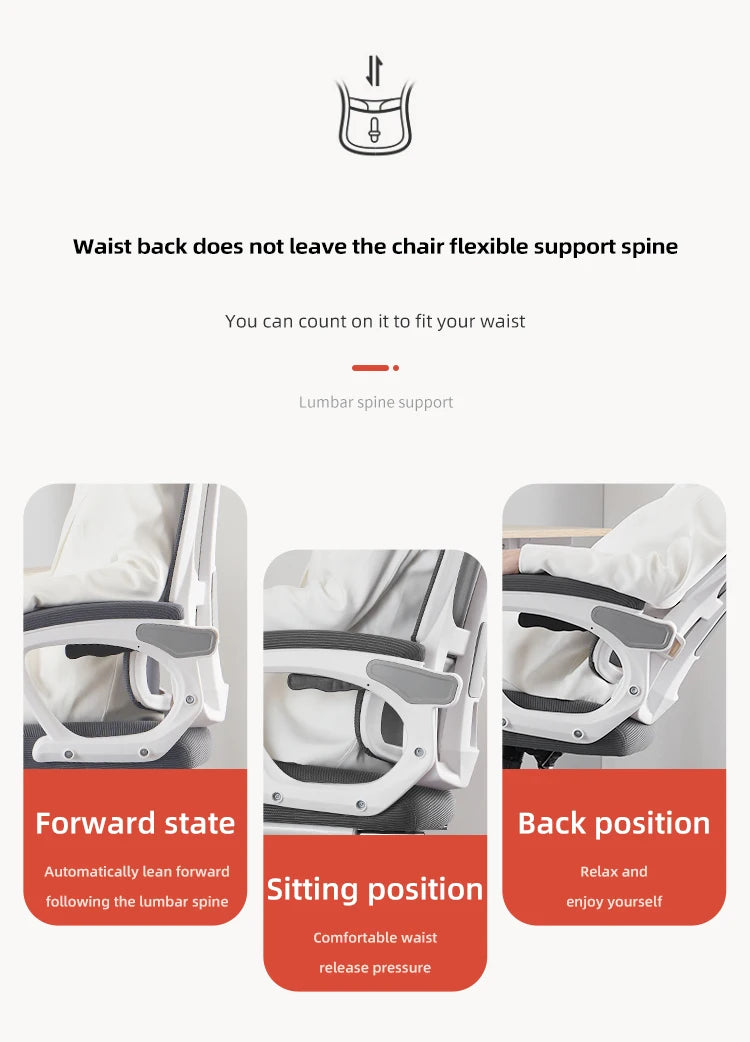 Scaun de Birou Ergonomic, inaltime spatar tetiera Reglabile , Suport pentru picioare , Negru
