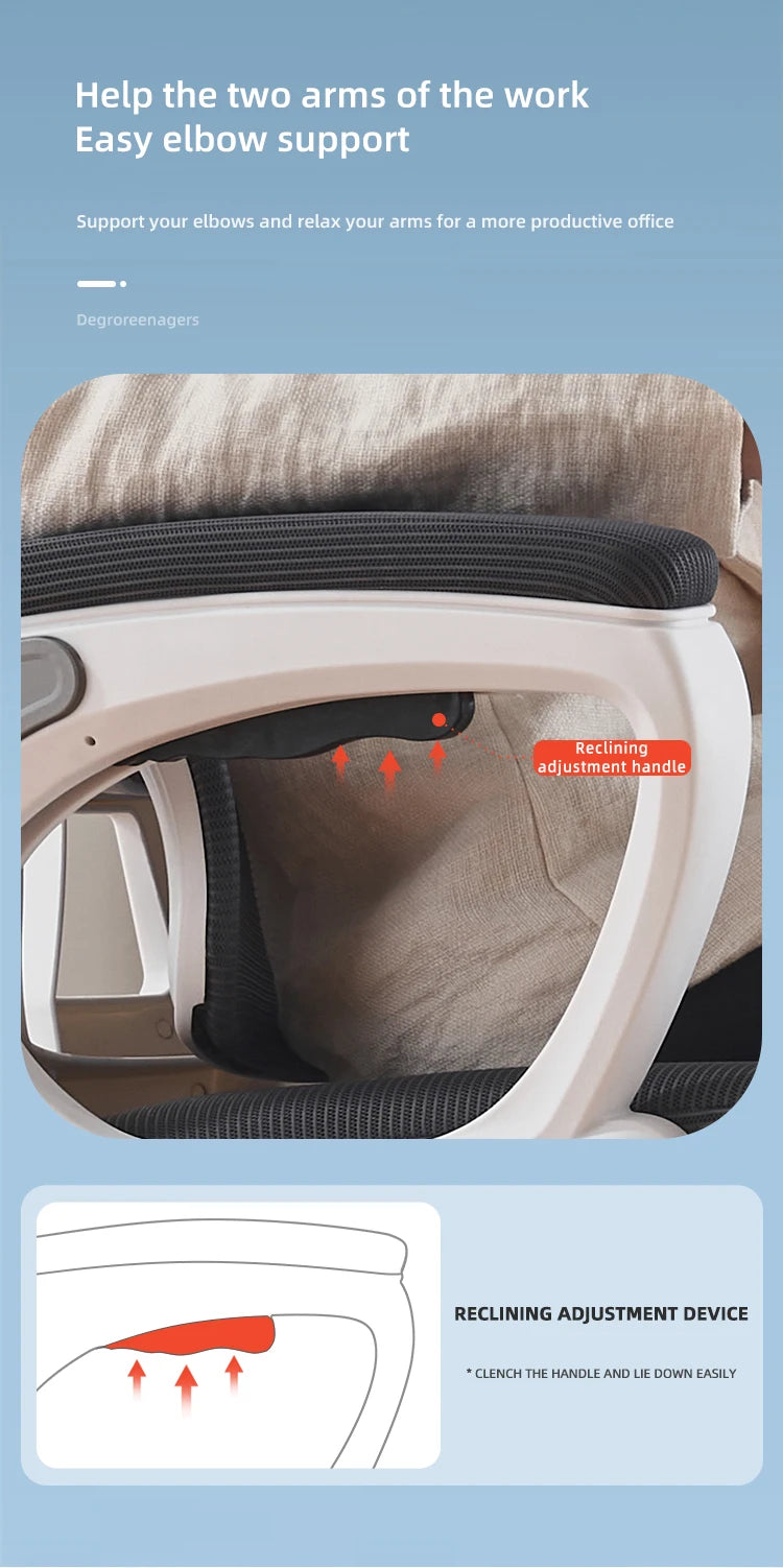 Scaun de Birou Ergonomic, inaltime spatar tetiera Reglabile , Suport pentru picioare , Negru