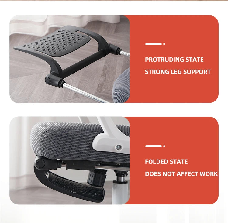 Scaun de Birou Ergonomic, inaltime spatar tetiera Reglabile , Suport pentru picioare , Negru