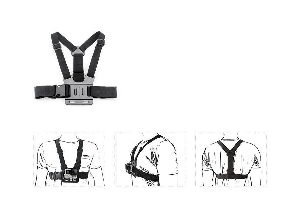 Sistem prindere pe piept , Chest Mount pt Camera video sport
