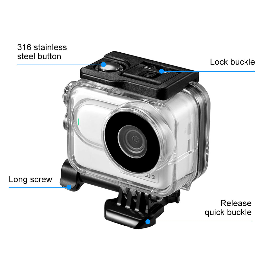 Carcasa Subacvatica pt insta360 GO3S