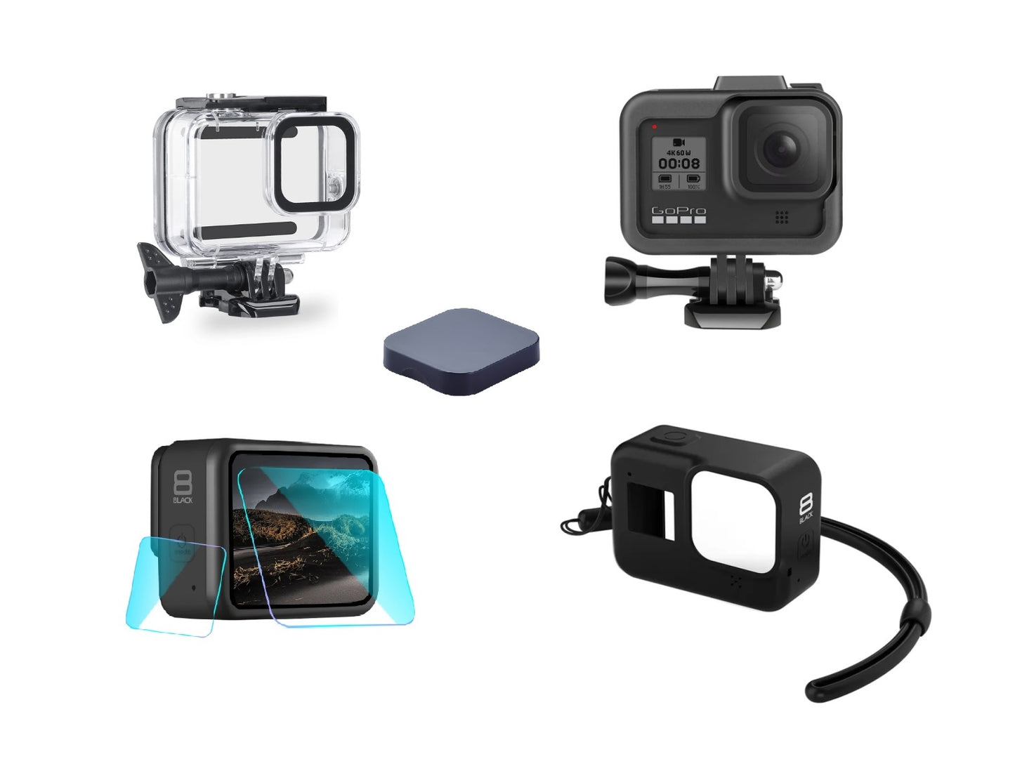 Set 5 accesorii pentru Camera video sport Gopro Hero 8 Black