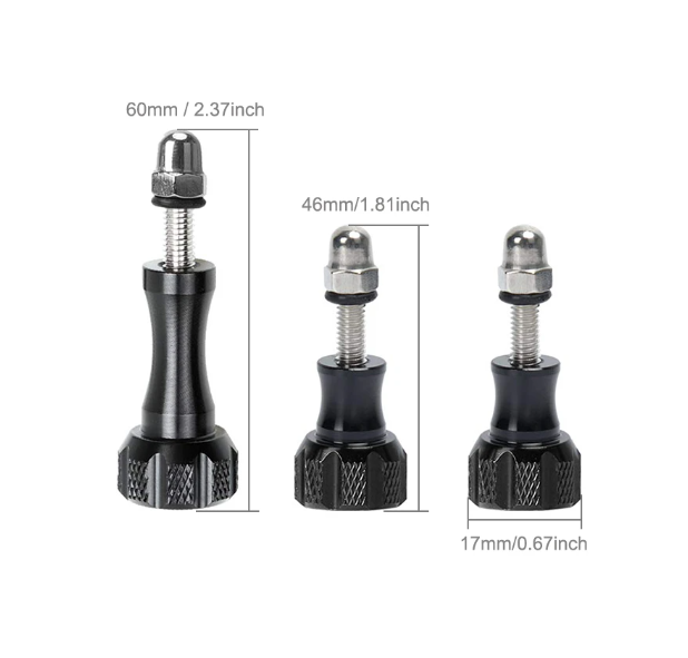 Set 3 Suruburi din Aluminiu CNC pt Gopro , DJI , insta360