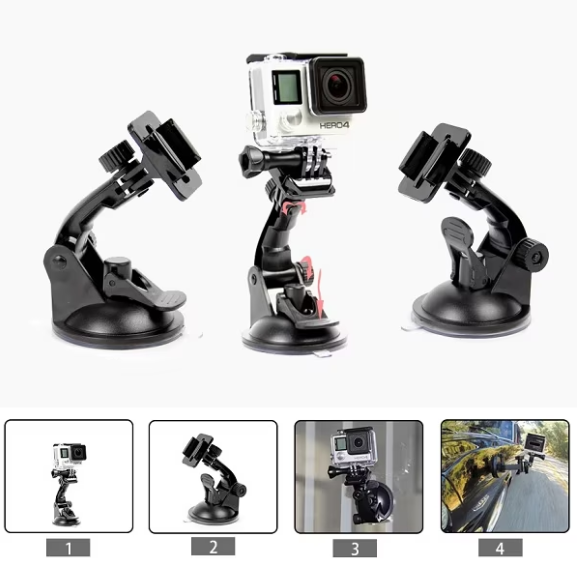 Ventuza Parbriz cu QR pt Camere Gopro , insta360 , DJI etc Telefon , Universal