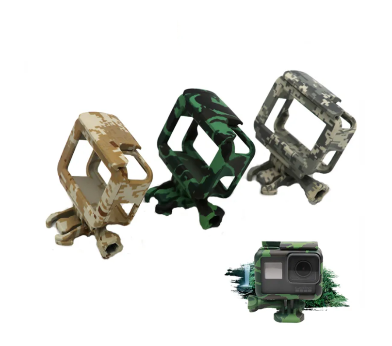 Carcasa Protectie/Prindere pt GoPro Hero 5 , 6 , 7 Maro , Gri , Verde Rama/Frame