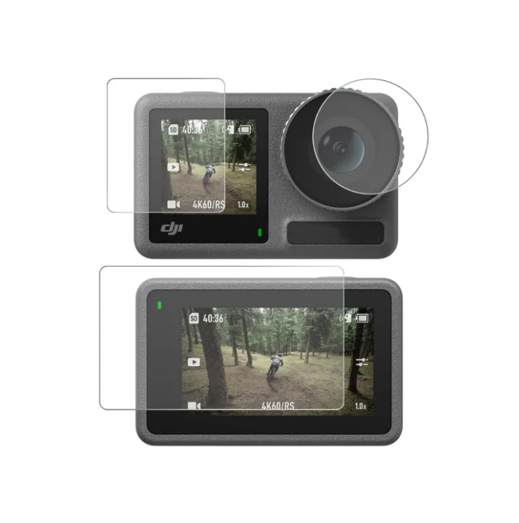 Set 3 x Folie protectie Sticla pt DJI OSMO Action 3 si Action 4 , H9