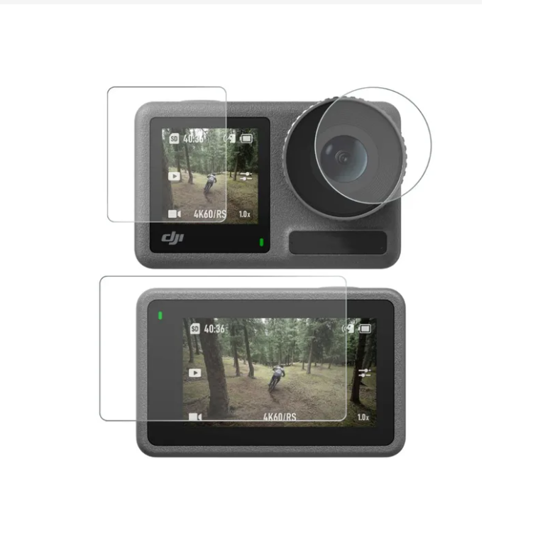 Set 3 x Folie protectie Sticla pt DJI OSMO Action 3 si Action 4 , H9