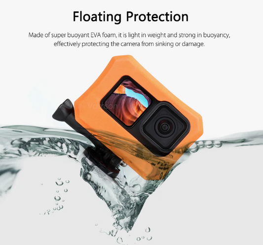 Husa Plutitor de Protectie pt Gopro Hero 9 , 10 , 11 , 12 si Hero 8 din Spuma eva , Portocaliu