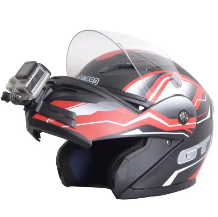 Prindere tip fluture la casca de motocicleta, bicicleta Full Face Gopro , DJI , insta360