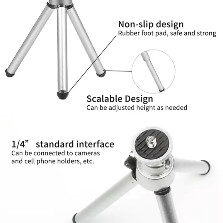 Trepied Profesional din Plastic/Metal 135 - 195 mm pt Gopro , DJI , insta360