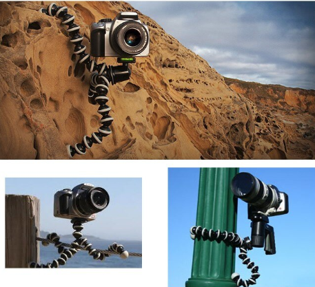 Trepied flexibil Marimea S-M-L 16-24 cm cu filet 1/4 pt camere Gopro , DJI , insta360 etc