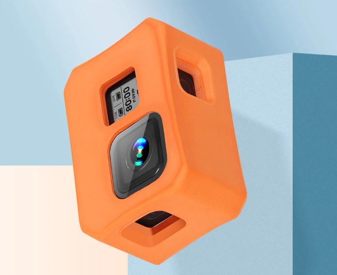 Husa Plutitor de Protectie pt Gopro Hero 8 din Spuma eva , Portocaliu