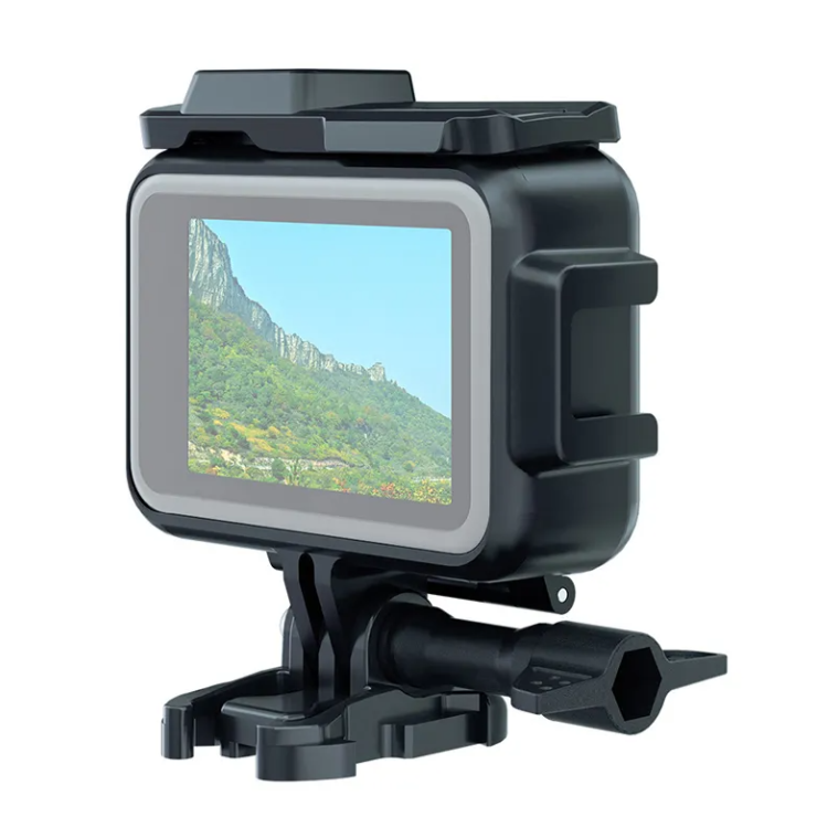 Carcasa Protectie/Prindere pt GoPro Hero 9 , 10 , 11 , 12 Rama/Frame cu 2 locuri pentru blit sau microfon