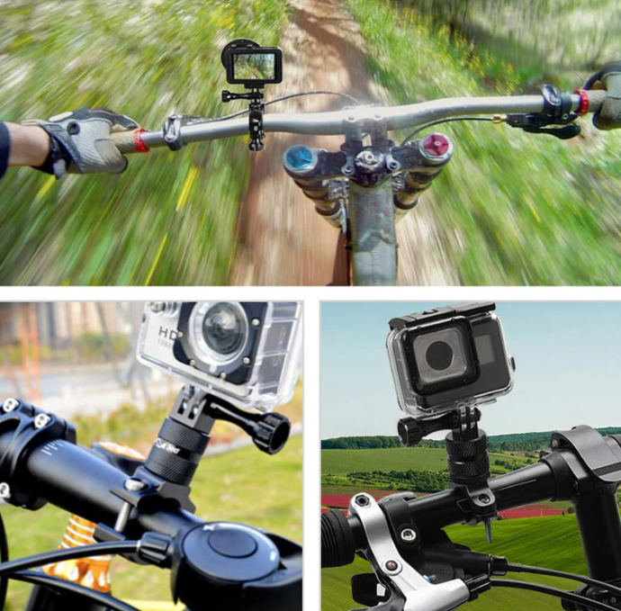 Prindere pt Ghidon Bicicleta/Motocicleta pt Camere Gopro , insta360 , DJI etc , Universal , 31.8 mm , din Aluminiu , 360 Grade