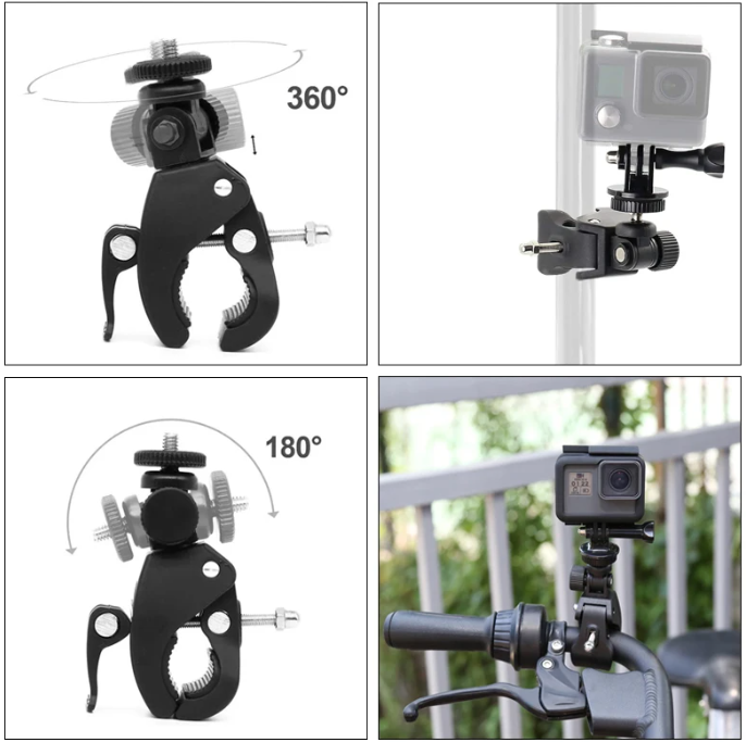 Prindere pt Ghidon Bicicleta/Motocicleta tip Menghina pt Camere Gopro , insta360 , DJI , Universal