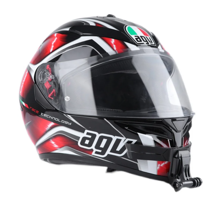 Prindere tip fluture la casca de motocicleta, bicicleta Full Face Gopro , DJI , insta360