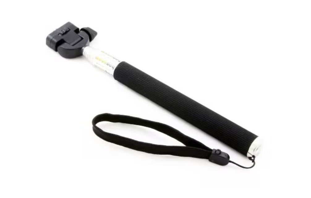 Selfie Stick 22cm - 99cm Negru cu Prindere Surub 1/4