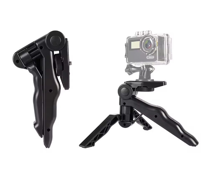 Sistem de Prindere 3 in 1, Trepied + Maner + Selfie Stick din Plastic 160-75 mm