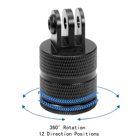 Adaptor 360 grade Rotativ , Sistem Prindere pe Trepied cu filet 1/4 din Aluminiu