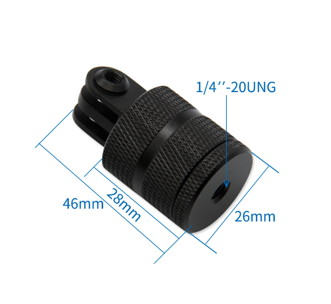 Adaptor 360 grade Rotativ , Sistem Prindere pe Trepied cu filet 1/4 din Aluminiu