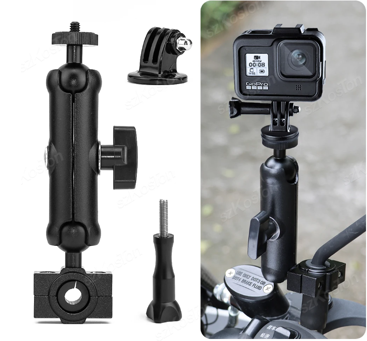 Suport camera pentru Motocicleta, ATV, Buggy cu Prindere pe Tija de Oglinda