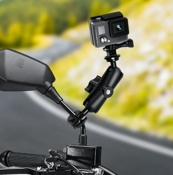 Suport camera pentru Motocicleta, ATV, Buggy cu Prindere pe Tija de Oglinda