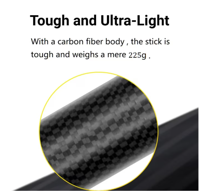 Selfie Stick 57 - 295 cm, din Fibra de Carbon