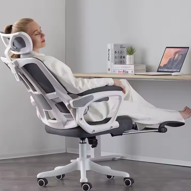 Scaun de Birou Ergonomic, inaltime spatar tetiera Reglabile , Suport pentru picioare , Negru
