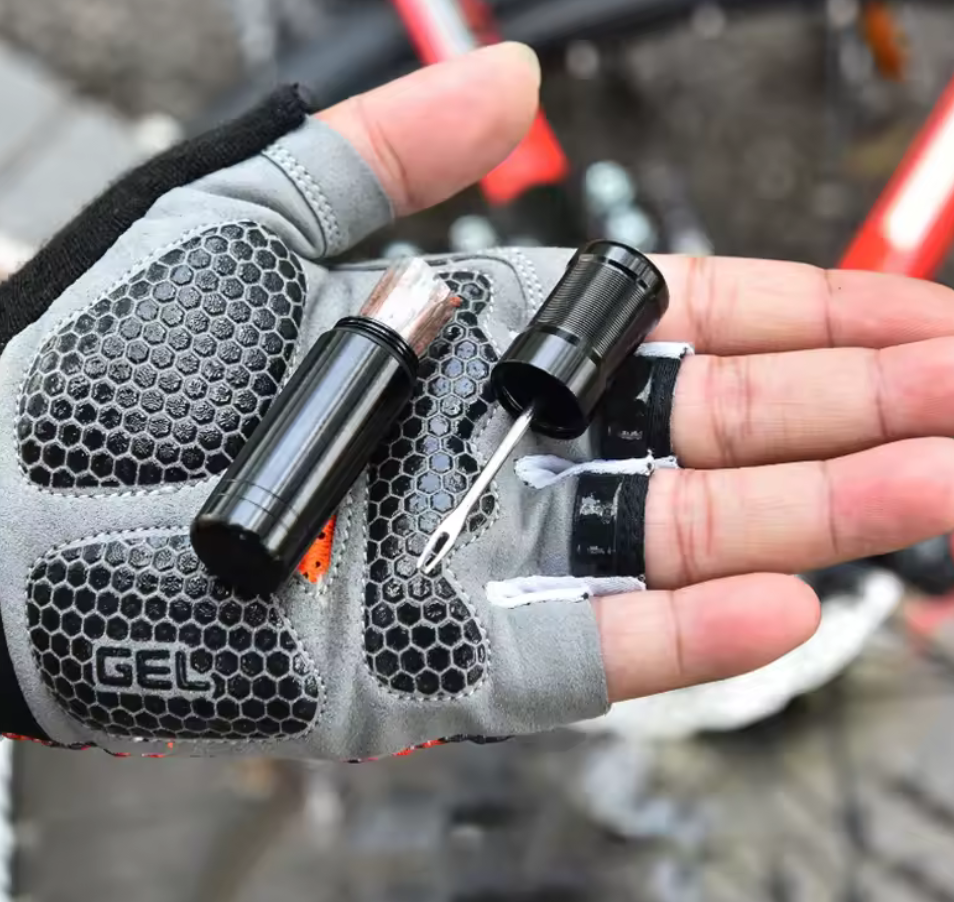 Set Kit de Reparatie Tubeless, cu Snur, pentru Biciclete de Sosea, MTB, Cross country, Trail, Enduro, Downhill, Universal, Motocicleta, Autoturism, Negru