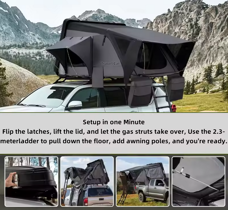 Cort plafon auto cu Capac ABS , Discover MAX 1.64×2.16 m cu sky roof ,  impermeabil