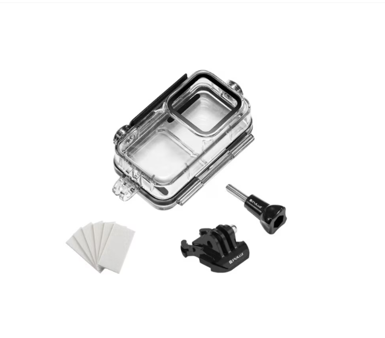 Carcasa de protectie subacvatica pentru camera video sport DJI OSMO Action 2 waterproof Frame / rezistenta la soc, impreuna cu 6 Benzi Anti Aburire